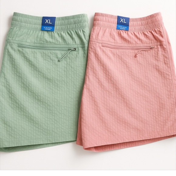 Columbia Boundless Trek Active Shorts (Set of 2) Women's Size XL Pink and Green. - Picture 2 of 5